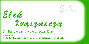 elek kvasznicza business card